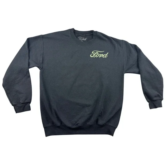 Ford Bronco Sweatshirt Men M Black Car Graphic Logo Print Crewneck Long Sleeve - Picture 2 of 8